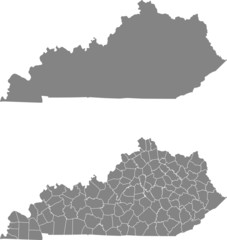 map of Kentucky - obrazy, fototapety, plakaty