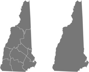 map of New Hampshire - obrazy, fototapety, plakaty