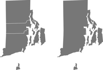 map of Rhode Island - obrazy, fototapety, plakaty