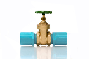Water valve isolated on white background.