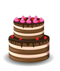 Sweet chocolate cake