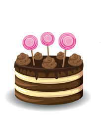 Sweet chocolate cake