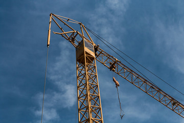 tower crane against the blue sky