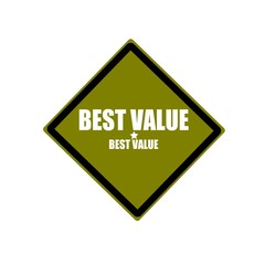 Best value white stamp text on green background