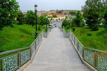 Staircase leading to the Observatory of Mirzo Ulugbek, Samarkand