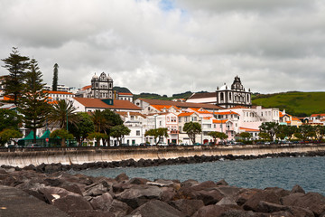 Obraz premium The city of Orta on island Fajal