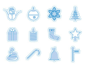 Fototapeta na wymiar Beautiful Christmas And Winter Icons - Vector Icon Set