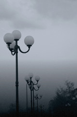 Lights in cloudy weather