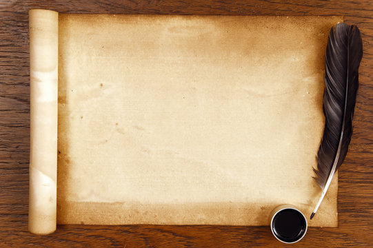 Scroll Old Paper Sheet, Vintage Aged Old Paper. Stock Image - Image of  grungy, aged: 39491879