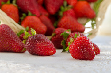 Strawberries, berries in the basket