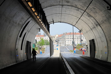 Tunnel de la Croix Rousse &agrave; Lyon