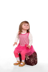 Baby and suitcase