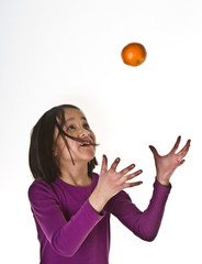 Girl on isolated background