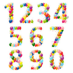 Decorative balloons numbers