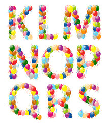 Decorative balloons letters