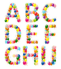 Decorative balloons letters