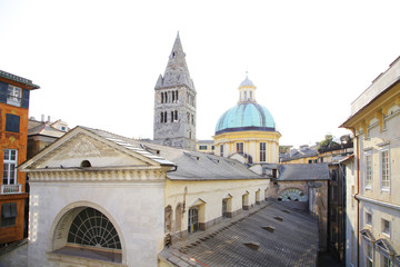 Fototapeta na wymiar medieval italian city Genoa