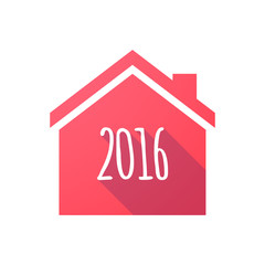 Red house icon with a 2016 sign