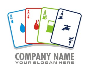 playing card logo image vector