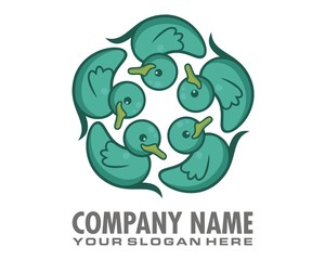 5 duckling logo image vector