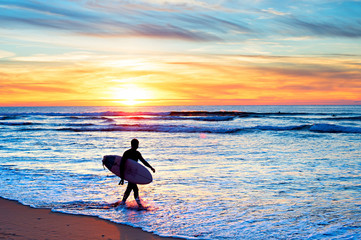 Sunset surfer