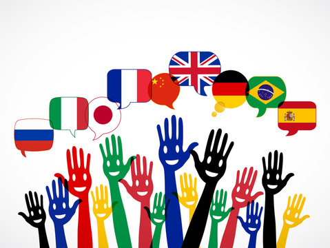 mains bulles : apprendre les langues &eacute;trang&egrave;res