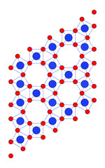 Quartz (rock crystal) mineral, crystal structure.