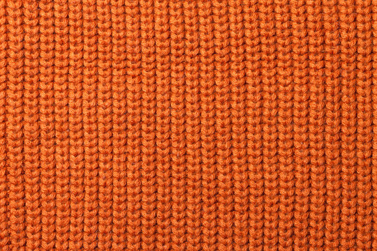 orange knitted texture