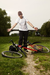 Obraz premium Bad day on bicycle