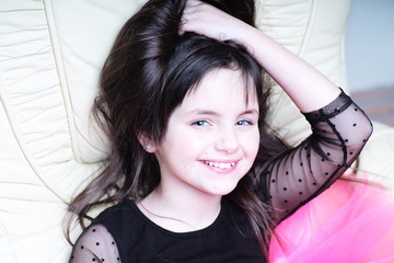 Fototapeta premium Cute smiling girl