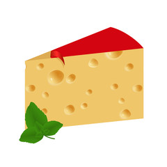 Cheese on a White Background