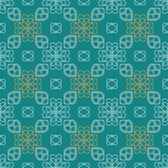 Charming seamless pattern with flowers of hearts