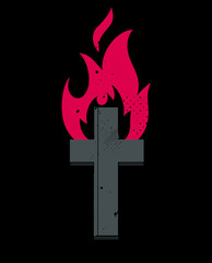 Burning cross