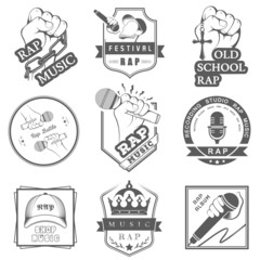 Set logos and Badges Rap Music