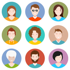 Set of people avatar