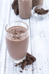 Chocolate Milk (on wooden background)