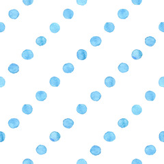 Seamless watercolor dots pattern