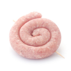 Rohe Bratwurstschnecke