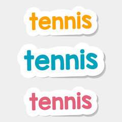Vector Sticker Tennis