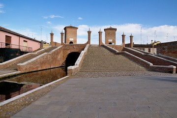 Fototapeta premium Tre ponti a Comacchio