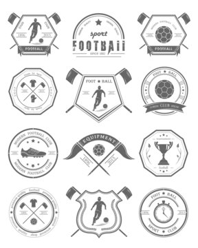 Vector Set of Football Badge