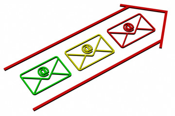 Envelopes with sign e-mail