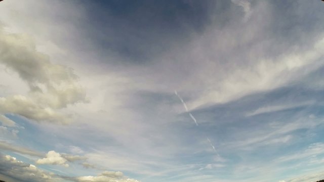 Moving clouds on sky time-lapse