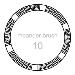 ancient meander pattern line