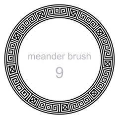 ancient meander pattern round