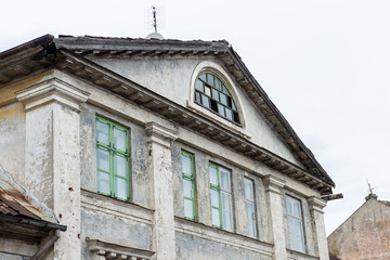 historical buildings in old town of Kuldiga, Latvia