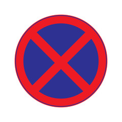 Obraz premium NO Stoping Sign Vector