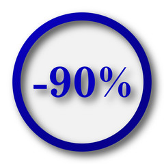 90 percent discount icon