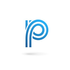 Letter P logo icon design template elements