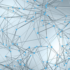 Obraz premium Wireframe Polygonal Element. Abstract Background